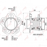Подшипник ступицы колеса LYNXAUTO 7 WFGI28 WH-1514 3656476 - Изображение 4