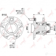 Подшипник ступицы колеса LYNXAUTO WH-1502 3656465 YM8 AZL - Изображение 4