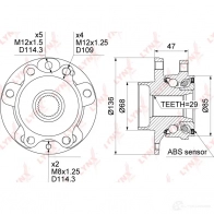 Подшипник ступицы колеса LYNXAUTO 3656475 KGI 5L7Q WH-1513 - Изображение 4