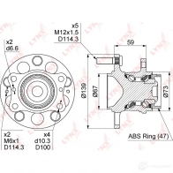 Подшипник ступицы колеса LYNXAUTO VUUA M2 WH-1487 3656450 - Изображение 4