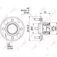 Подшипник ступицы колеса LYNXAUTO WH-1423 2NC V4Z 3656387