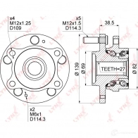 Подшипник ступицы колеса LYNXAUTO L WS8FE 3656464 WH-1501 - Изображение 4