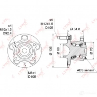 Подшипник ступицы колеса LYNXAUTO WH-1386 N2K RAV3 3656351 - Изображение 4
