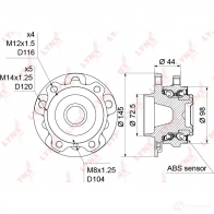 Подшипник ступицы колеса LYNXAUTO 3656277 WH-1312 83U NC - Изображение 4