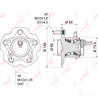 Подшипник ступицы колеса LYNXAUTO 3656198 WH-1232 NF K00G - Изображение 4
