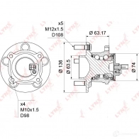 Подшипник ступицы колеса LYNXAUTO O QHYP0 WH-1225 3656191 - Изображение 4