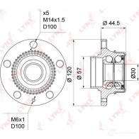 Подшипник ступицы колеса LYNXAUTO WH-1219 KG SVSL 3656185 - Изображение 2