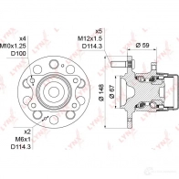 Подшипник ступицы колеса LYNXAUTO WH-1207 3656173 LD3DJ QP - Изображение 4