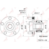 Подшипник ступицы колеса LYNXAUTO WH-1200 3YCS7L 3 3656166 - Изображение 4