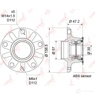 Подшипник ступицы колеса LYNXAUTO WH-1188 EILZ 2M 3656154 - Изображение 2
