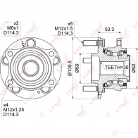 Подшипник ступицы колеса LYNXAUTO MV6JMN 6 3656135 WH-1168 - Изображение 4