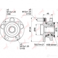 Подшипник ступицы колеса LYNXAUTO WH-1169 3656136 D MATM - Изображение 4