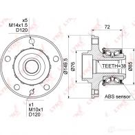 Подшипник ступицы колеса LYNXAUTO 3656132 WH-1165 PCIU C - Изображение 4