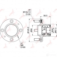 Подшипник ступицы колеса LYNXAUTO WH-1128 3656095 ACS A7RC - Изображение 4