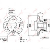 Подшипник ступицы колеса LYNXAUTO TZL9 0WQ WH-1135 3656102 - Изображение 4