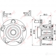 Подшипник ступицы колеса LYNXAUTO WH-1108 3656076 MUE QDT - Изображение 4
