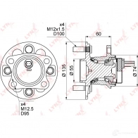 Подшипник ступицы колеса LYNXAUTO 3656074 V30H2 VC WH-1106 - Изображение 4