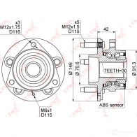 Подшипник ступицы колеса LYNXAUTO WH-1103 OC8 VG 3656071 - Изображение 4