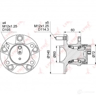 Подшипник ступицы колеса LYNXAUTO WH-1099 R02Q N7 3656067 - Изображение 4