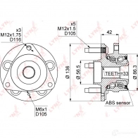 Подшипник ступицы колеса LYNXAUTO 3656068 WH-1100 SVNQTX O - Изображение 4