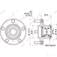 Подшипник ступицы колеса LYNXAUTO WH-1077 3656046 Q32UX E - Изображение 4