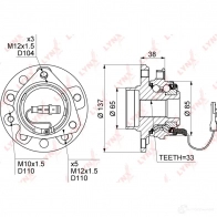 Подшипник ступицы колеса LYNXAUTO 3656055 L5SAK8 V WH-1086 - Изображение 4