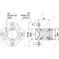 Подшипник ступицы колеса LYNXAUTO LDO1U D 3656042 WH-1073 - Изображение 4