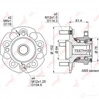 Подшипник ступицы колеса LYNXAUTO WH-1080 EB VU4 3656049 - Изображение 4