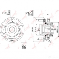 Подшипник ступицы колеса LYNXAUTO 3656039 WH-1070 O8YI 7 - Изображение 4