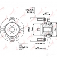 Подшипник ступицы колеса LYNXAUTO WH-1031 0 FDLV 3656000 - Изображение 4