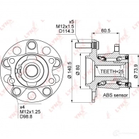 Подшипник ступицы колеса LYNXAUTO WH-1021 3655990 BCV0W 2 - Изображение 4
