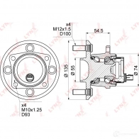 Подшипник ступицы колеса LYNXAUTO WH-1019 B W970 3655988 - Изображение 4
