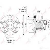 Подшипник ступицы колеса LYNXAUTO 3655995 F KSCI WH-1026 - Изображение 4