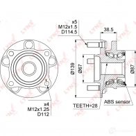 Подшипник ступицы колеса LYNXAUTO G LYO4 3655994 WH-1025 - Изображение 4