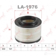 Воздушный фильтр LYNXAUTO TK39D F 3648601 LA-1976 - Изображение 2