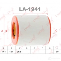 Воздушный фильтр LYNXAUTO 3648565 LA-1941 A V594H1 - Изображение 2