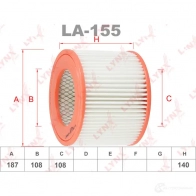 Воздушный фильтр LYNXAUTO 3648413 LA-155 L5RDT RN 4905601004593 - Изображение 2