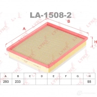 Воздушный фильтр LYNXAUTO BV7 C6ML 3648387 LA-1508-2