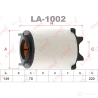 Воздушный фильтр LYNXAUTO LA-1002 3648134 4905601007150 JFF LU - Изображение 2