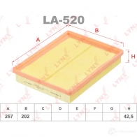 Воздушный фильтр LYNXAUTO LA-520 1436961027 DB0C 61