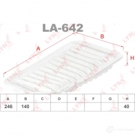 Воздушный фильтр LYNXAUTO OK SNJP 4905601005484 LA-642 3648830