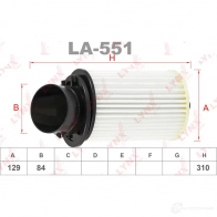 Воздушный фильтр LYNXAUTO Q T4WVGQ LA-551 4905601005330 3648797 - Изображение 3