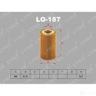 Масляный фильтр LYNXAUTO 1268761643 LO-187 YDI G9 - Изображение 2