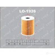 Масляный фильтр LYNXAUTO 3649962 4905601058183 LO-1926 ZU EUO18