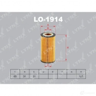 Масляный фильтр LYNXAUTO LO-1914 YJJP 5FF Volvo V60 1 (155) Универсал 2.0 D3 / D4 163 л.с. 2010 – 2014 4905601064474