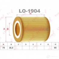 Масляный фильтр LYNXAUTO LO-1904 HX IGM8 3649940 - Изображение 2