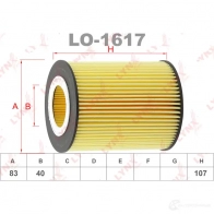 Масляный фильтр LYNXAUTO LO-1617 3649933 S 9HUUDI - Изображение 2
