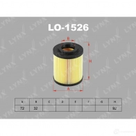 Масляный фильтр LYNXAUTO 3649923 LO-1526 4905601064573 GTWJZ Z - Изображение 2