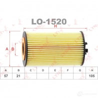 Масляный фильтр LYNXAUTO LO-1520 4905601012109 3649917 GFXS8 C - Изображение 2