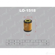 Масляный фильтр LYNXAUTO 4905601006818 Opel Vectra (B) 2 Хэтчбек 2.6 i V6 (F68) 170 л.с. 2000 – 2003 LO-1518 LG9 WU